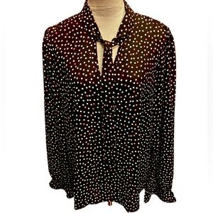 Tamara H Polka Dot Blouse with Tie